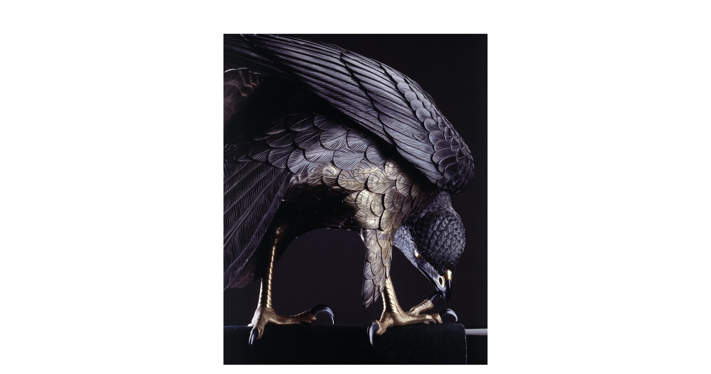 鈴木長吉《十二の鷹》1893年（部分）シカゴ万博に出展され、日本の現代美術を世界に向けて発信した代表的作品。重要文化財に指定後、初めて大公開される本作品は見どころのひとつ。